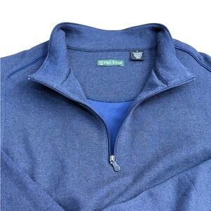 Pro Tour Golf Quarter Zip Pullover Mens Large Blue Outdoor Casual Active